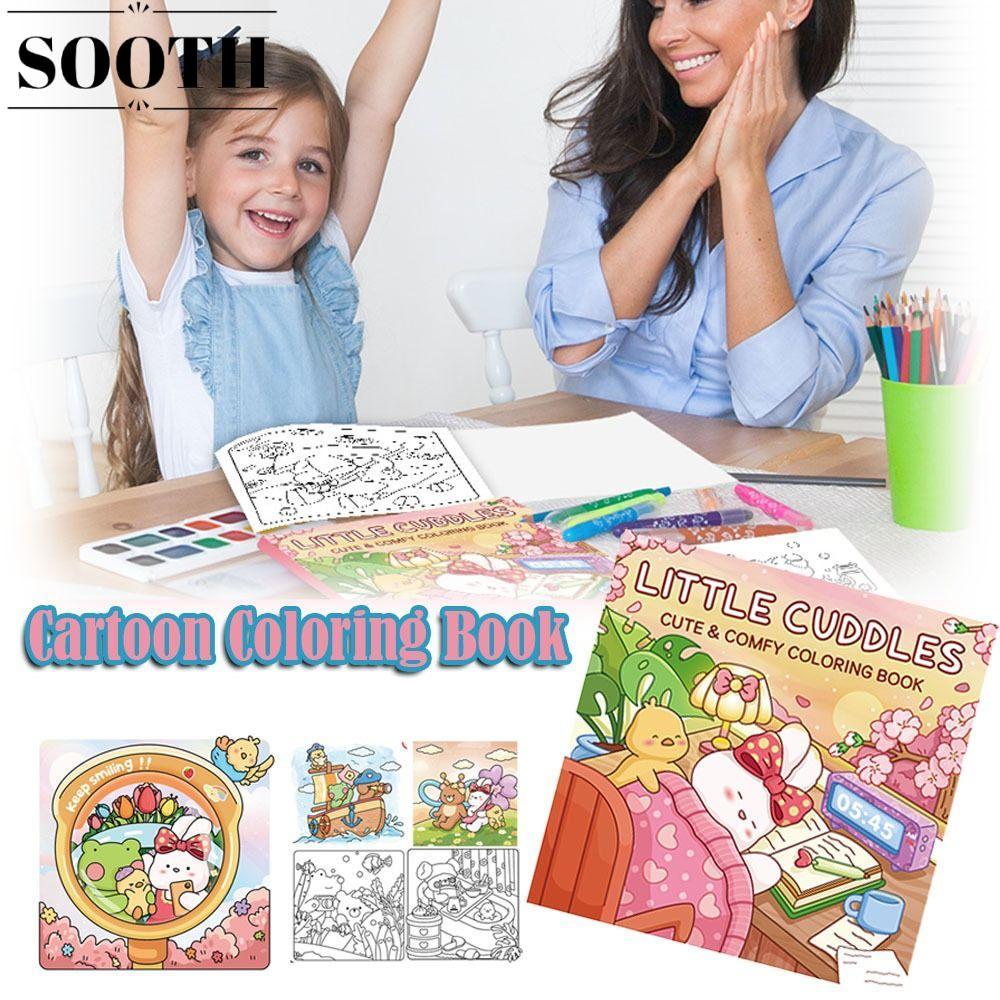 สมุดระบายสี SOOTH, บรรเทาความเครียดการ์ตูน Graffiti Painting Book, Graffiti Art Doodles Book Paintin