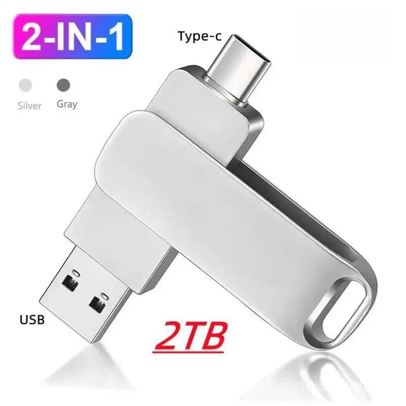 2TB OTG flash drive 2 in 1 USB Type C flash drive 1TB  Pendrive High speed Pen Drive for Phone/PC
