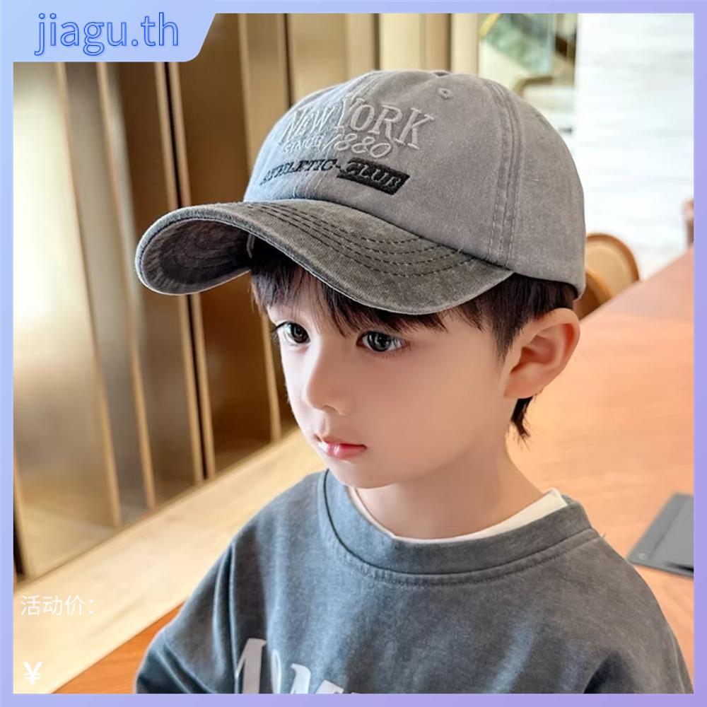 JIAGU หมวกเบสบอลสำหรับเด็ก วัย 3-10 ปี ออกแบบเรโทร ระบายอากาศได้ดี มีระบบปรับให้พอดีศีรษะ