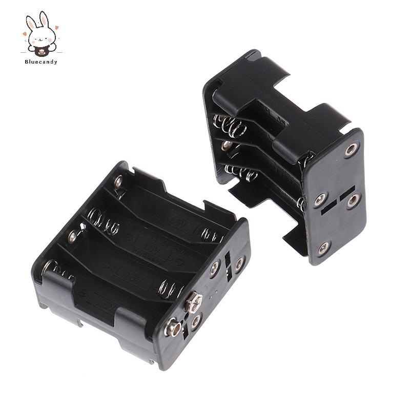 [Bluecandy] 8*AA 12V Battery Clip Slot Storage Holder Box Case With 9V Snap Connector ใหม่