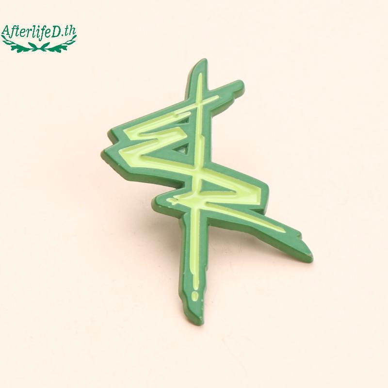 AF 1 ชิ้น Sci-Fi อะนิเมะ Lapel Pin Creative สีเขียว Punk Edgerunners โลโก้ Badge อุปกรณ์ต่อพ่วงแฟนขอ