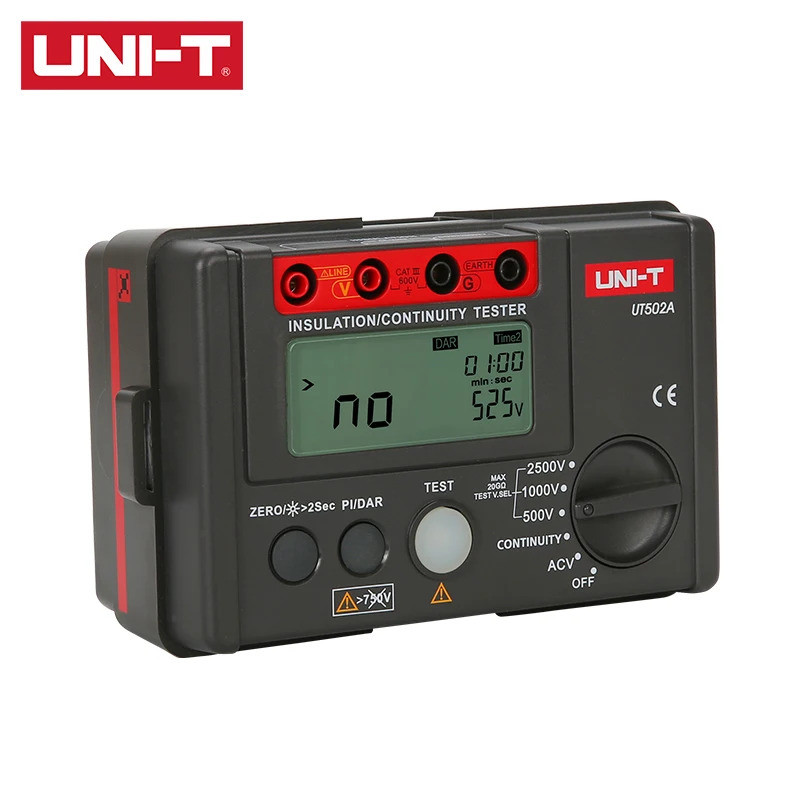 UNI-T เครื่องทดสอบความต้านทานฉนวน UT501A UT501C UT502A UT502C Digital Megometer Megohmmeter Ohm Test
