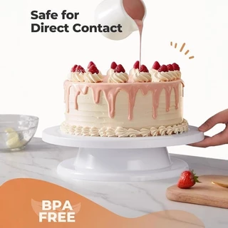 ที่แป้นหมุนเค้ก 28CM มีให้ซื้อถึง4สี! จานหมุนเค้ก ที่หมุนเค้ก CAKE TURNTABLE แป้นหมุนเค้กพลาสติก แป้นหมุนทำเค้ก แป้นเค้ก