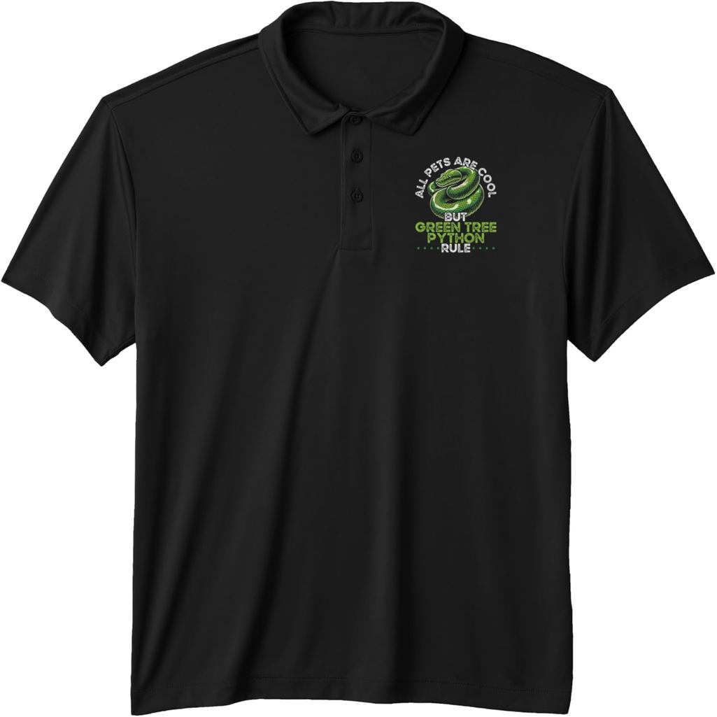 เสื้อโปโล Green Tree Python สำหรับคนรักงูและสัตว์เลื้อยคลาน