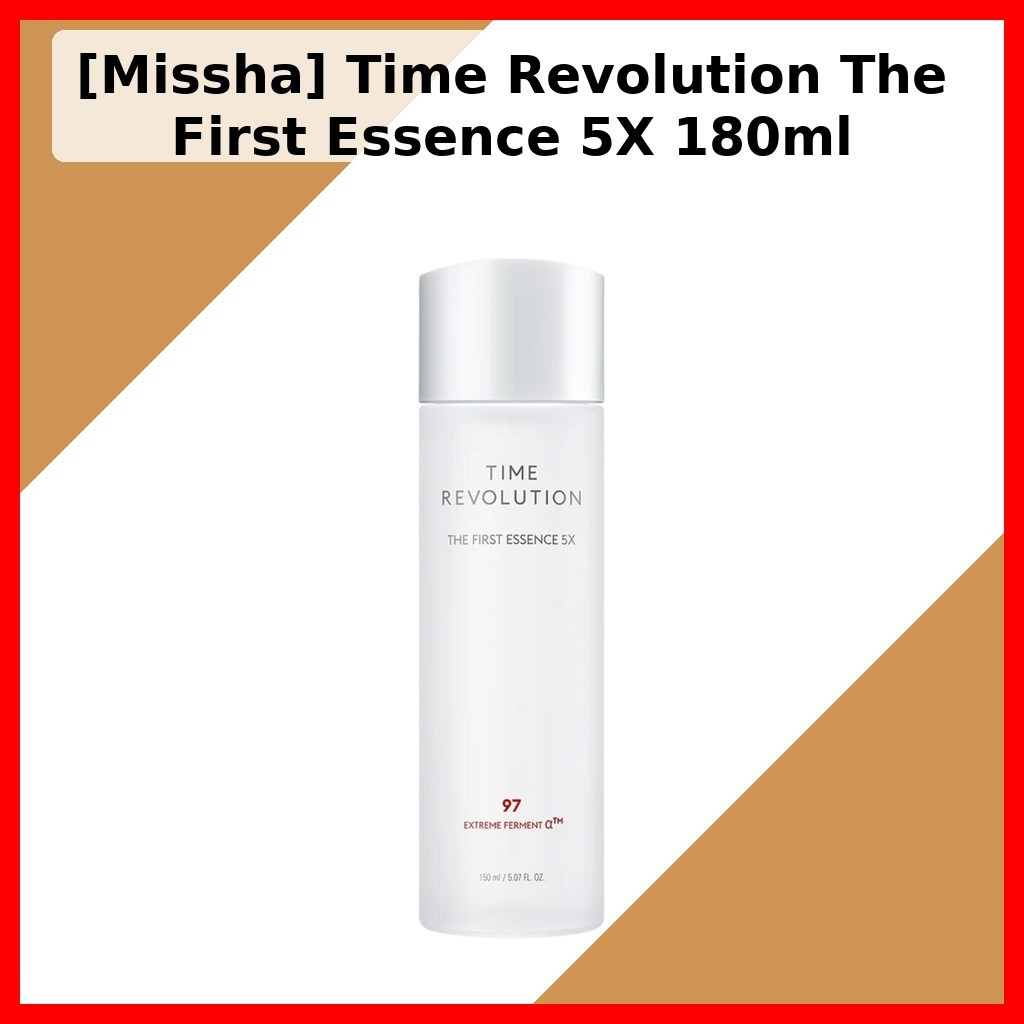 [Missha] Time Revolution The First Essence 5X 180ml / Korean Essence / Radiant Glow / ของแท้ 100% โด