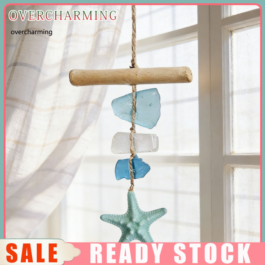 Handmade Sea Glass Decor แขวน Sea Glass ตกแต่ง Handmade Bohemian Sea Glass ปลาดาวแขวนผนังตกแต่ง – Co