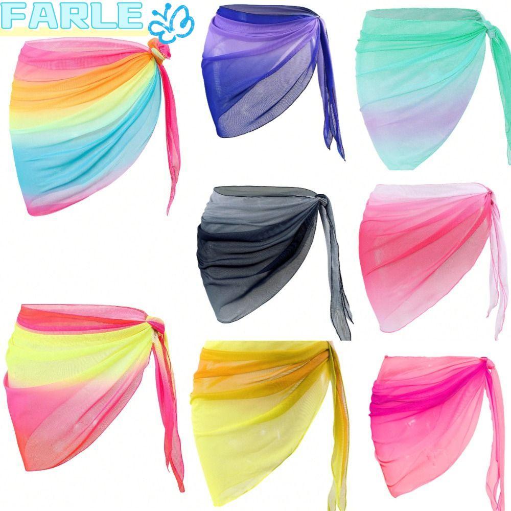 ชุดไปทะเล Farl วัสดุชีฟอง ป้องกัน UV ลายสีสวยงาม