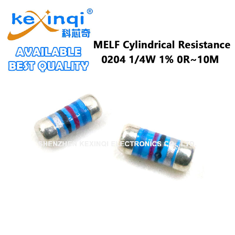 (10 ชิ้น) 0204 MELF ความต้านทานทรงกระบอก 1/4W 1% 0R 1R 1.6R 2.2R 4.7R 6.8R 10R 24R 27R 33R 47R 100R 
