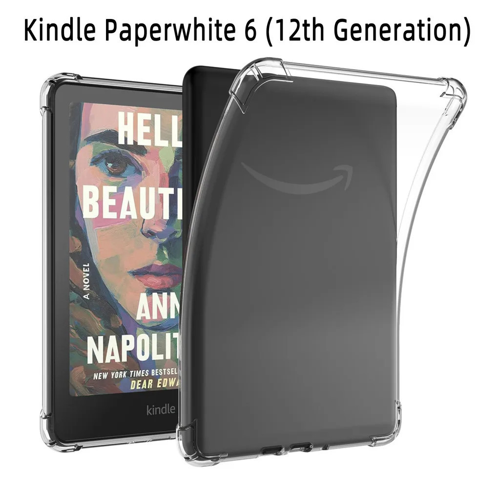 สําหรับ Kindle Paperwhite 12th Generation Case 2024 Silicon TPU โปร่งใสถุงลมนิรภัยสําหรับ Kindle col