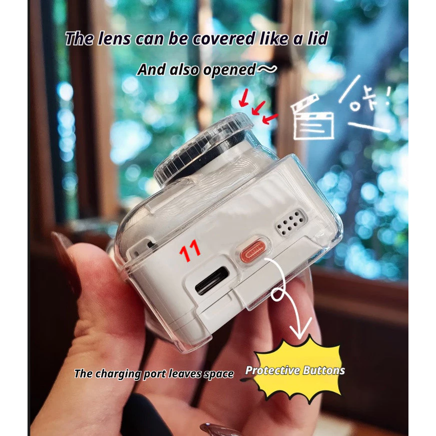 สําหรับ Insta360 Go Ultra TPU Clear เคสป้องกันเชือกป้องกันการสูญหายโปร่งใสฝาครอบเลนส์ป้องกันรอยขีดข่วนครอบคลุมสําหรับ Insta360 Go Ultra thumbnail 3
