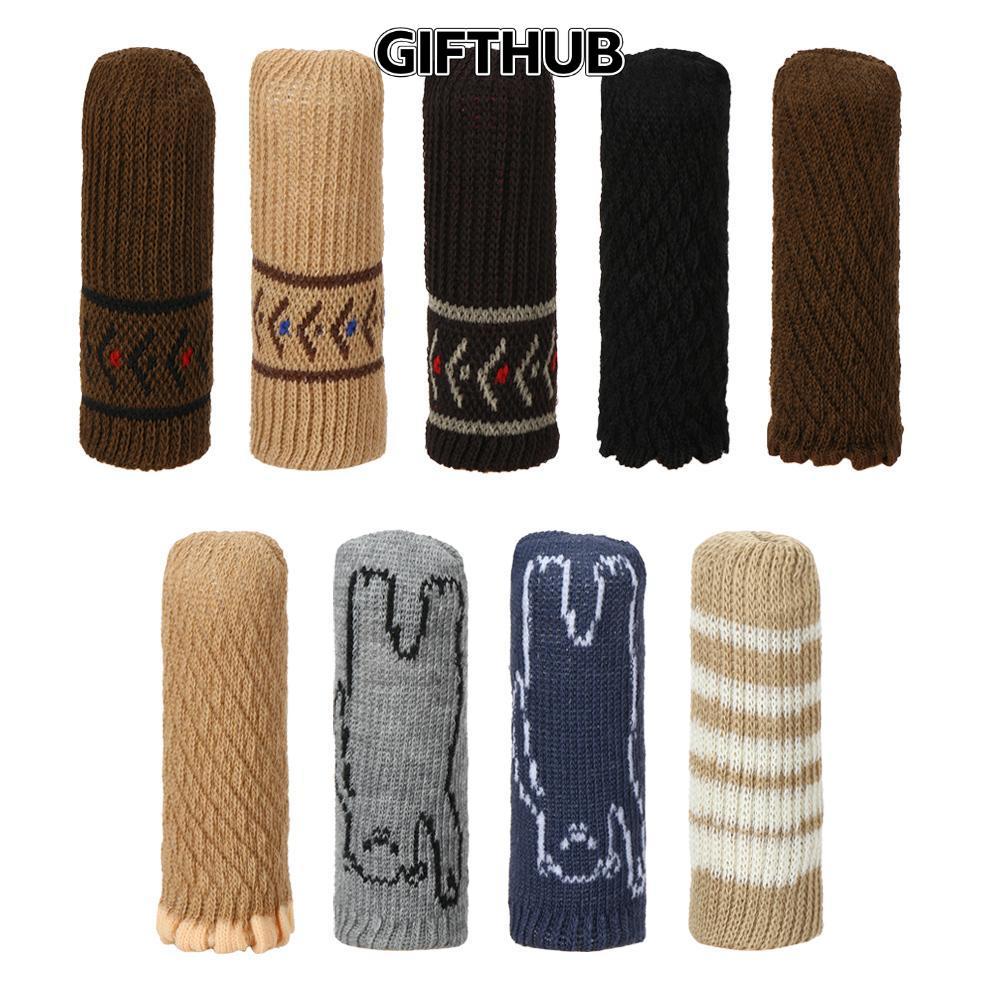 GIFTHUB 4ชิ้น/เซ็ตเก้าอี้ถุงเท้าถักสากลชั้นป้องกันเสียงรบกวนป้องกัน