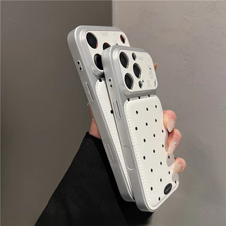สําหรับ IPhone 17 16 15 14 Plus 13 12 11 Pro Max X XR XS Max Ins หนังน่ารัก Miffy กระต่ายสีขาวลายจุดทุกรอบกันกระแทกเคสโทรศัพท์ปกอ่อน
