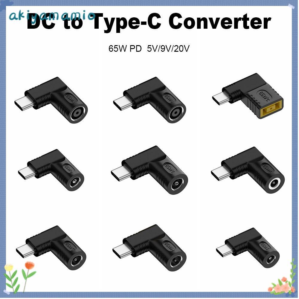AKIYAMAMIO Power Adapter Professional USB C Connector 5.5X2.5 7.4X0.9 4.5X0.6mm PD 65W สําหรับ //