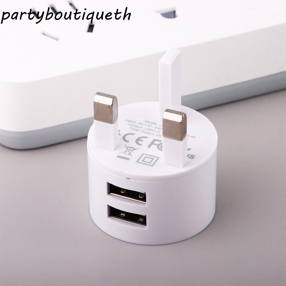 PART Dual Usb Round Charger Universal Mini Adapter US EU Charger Adapter 5V 2.1A Travel Charger Wall