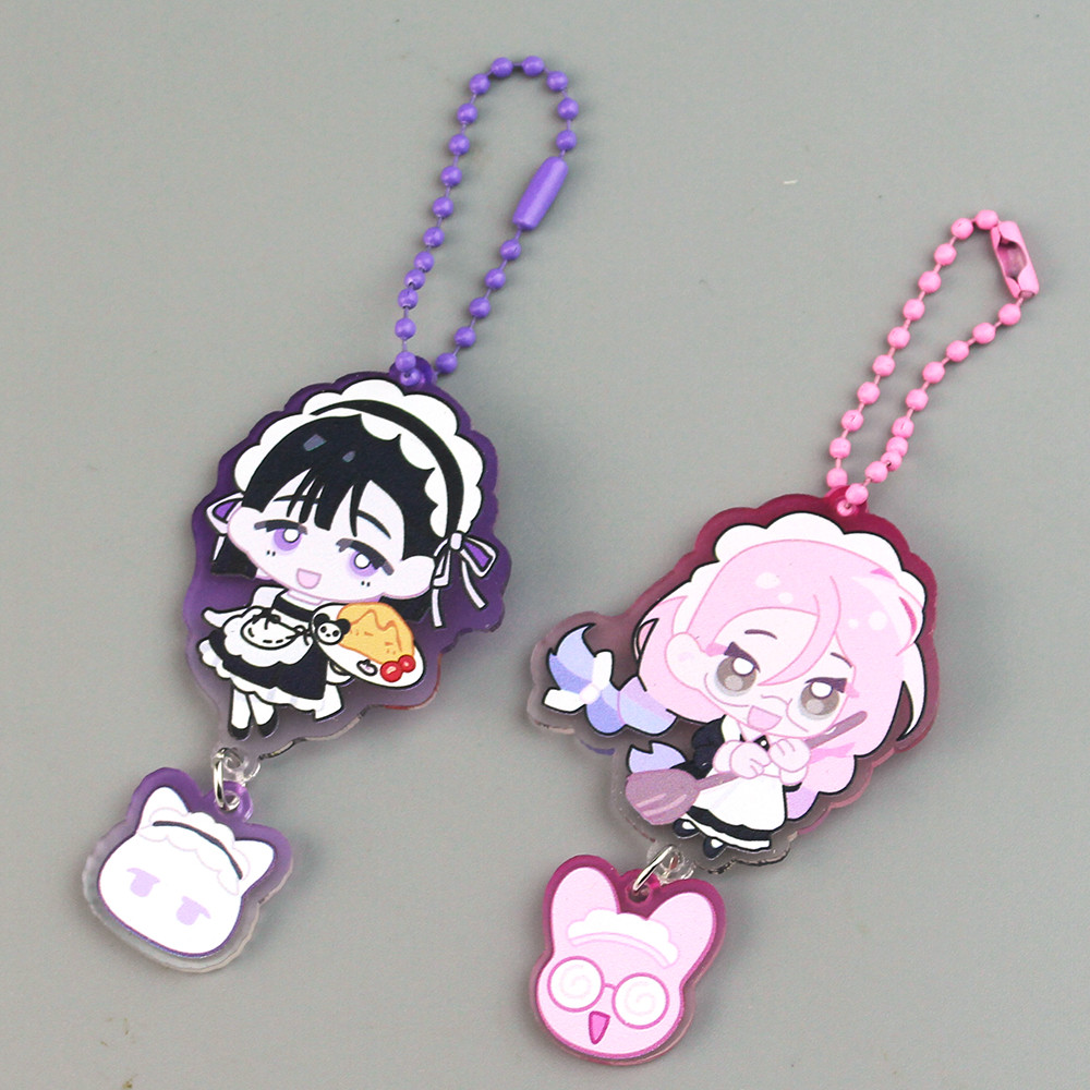 Anime Alien Stage Chain สําหรับกางเกงพวงกุญแจการ์ตูน MIZI & SUA จี้อะคริลิคพวงกุญแจกระเป๋าเป้สะพายหล