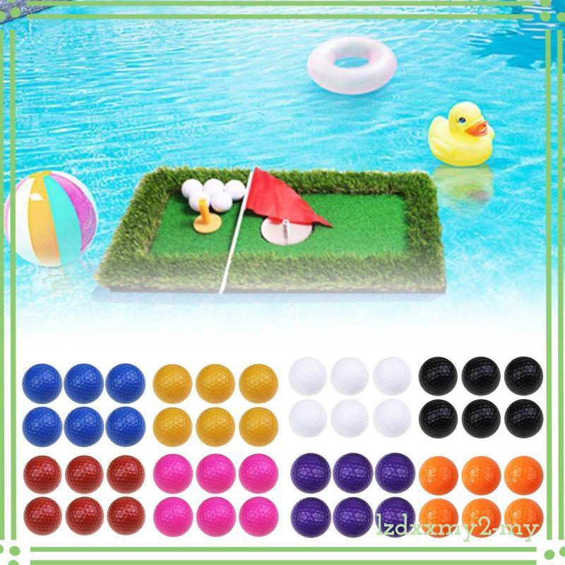 [LzdxxmydfMY] 6 ชิ้น Floater Golf Balls Practice Balls Rubber ความพยายามสนุกน้ําหนักเบาสําหรับเล่นช่