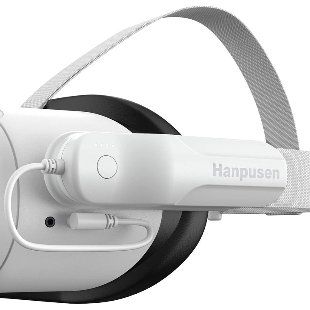 Hanpusen ชุดแบตเตอรี่สําหรับ Oculus Quest 2, 5000mAh เครื่องชาร์จแบบพกพาสําหรับอุปกรณ์เสริม Meta Ocu