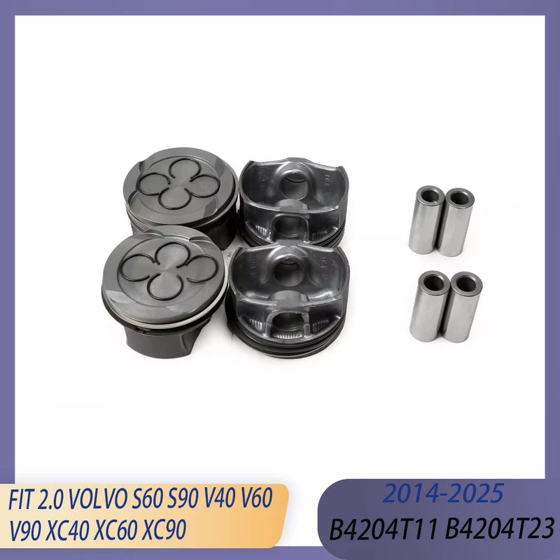 4pcs STD Φ82mm 0.5 เครื่องยนต์ลูกสูบและแหวนชุด 2.0 L L4 GAS DOHC B4204T23 สําหรับ 2014-2025 Volvo S6