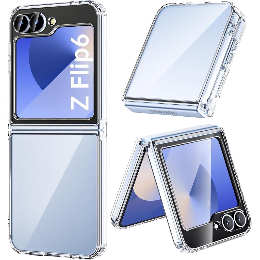 สําหรับ Samsung Galaxy Z Flip 7 FE/Z Flip 6 เคสใสกันกระแทกสําหรับ Samsung Z Flip 7 FE / 6 [Anti-Yell