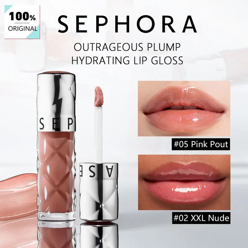 SEPHORA COLLECTION ลิปกลอสอวบอ้วนที่หมดจด, สวมใส่สีติดทนนาน, การเพิ่มประสิทธิภาพโทนสีดําน้ําตื้น, สู