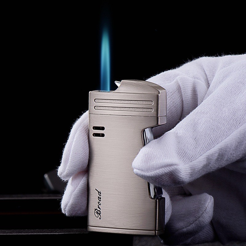 Side-press direct-flame high-end metal windproof lighter, personalized and creative for lighting