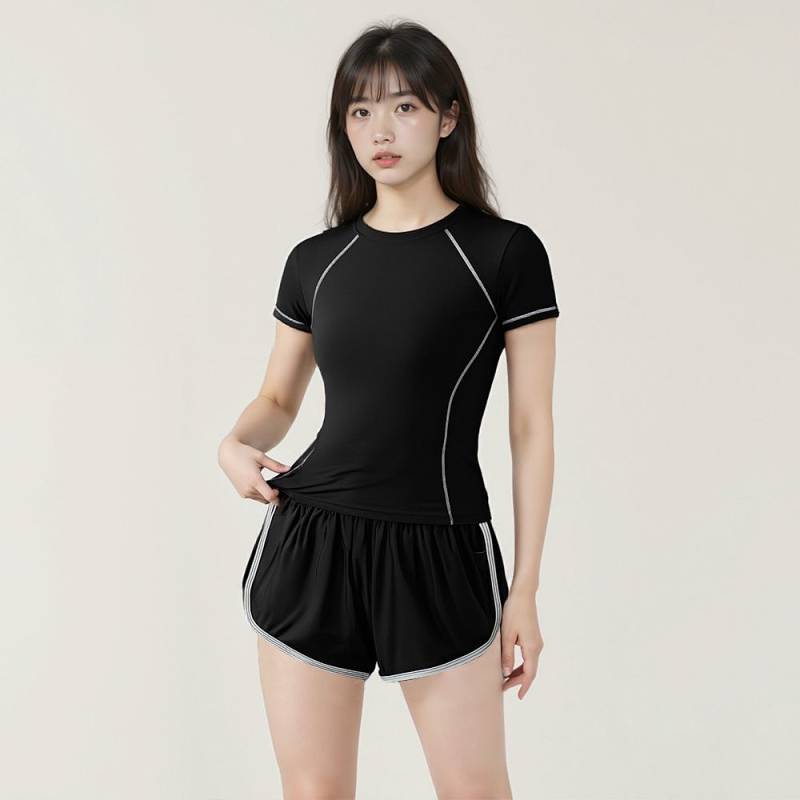 Sports Suit Women's Running Quick Drying Clothes Badminton Clothing Yoga Leisure Suit Summer Workout