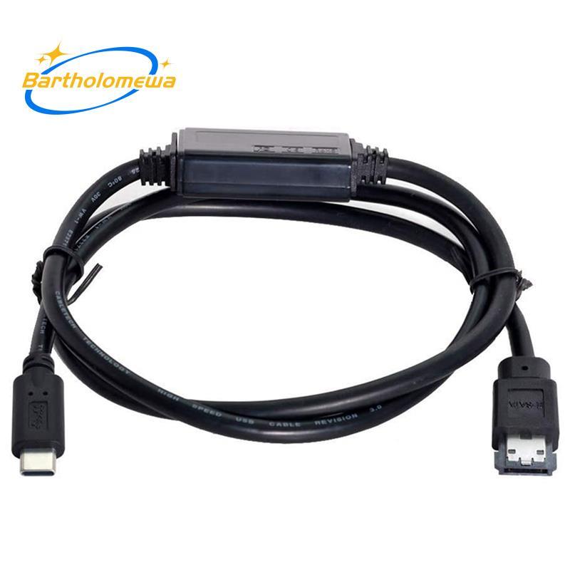 bartholomewaESATA to USB C สาย USB Type C โฮสต์ชาย TO ESATA ESATAp สาย HDD สําหรับแล็ปท็อปพีซี