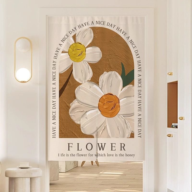 French Door Curtain Partition Curtain Bedroom Room Household Half Curtain Hanging Curtain Bathroom T