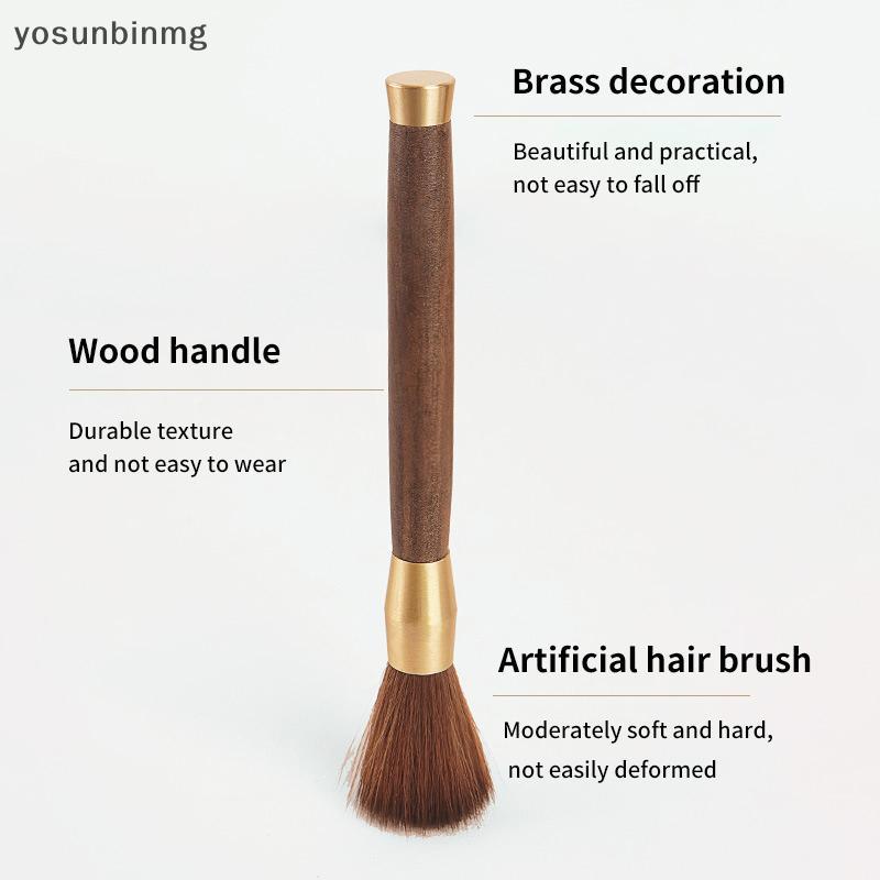 Yosunbinmg] แปรงทําความสะอาดเครื่องบดกาแฟด้ามไม้เครื่องชงกาแฟแปรงทําความสะอาดเครื่องมือสําหรับ Barista Home Kitchen Coffeeware ใหม่