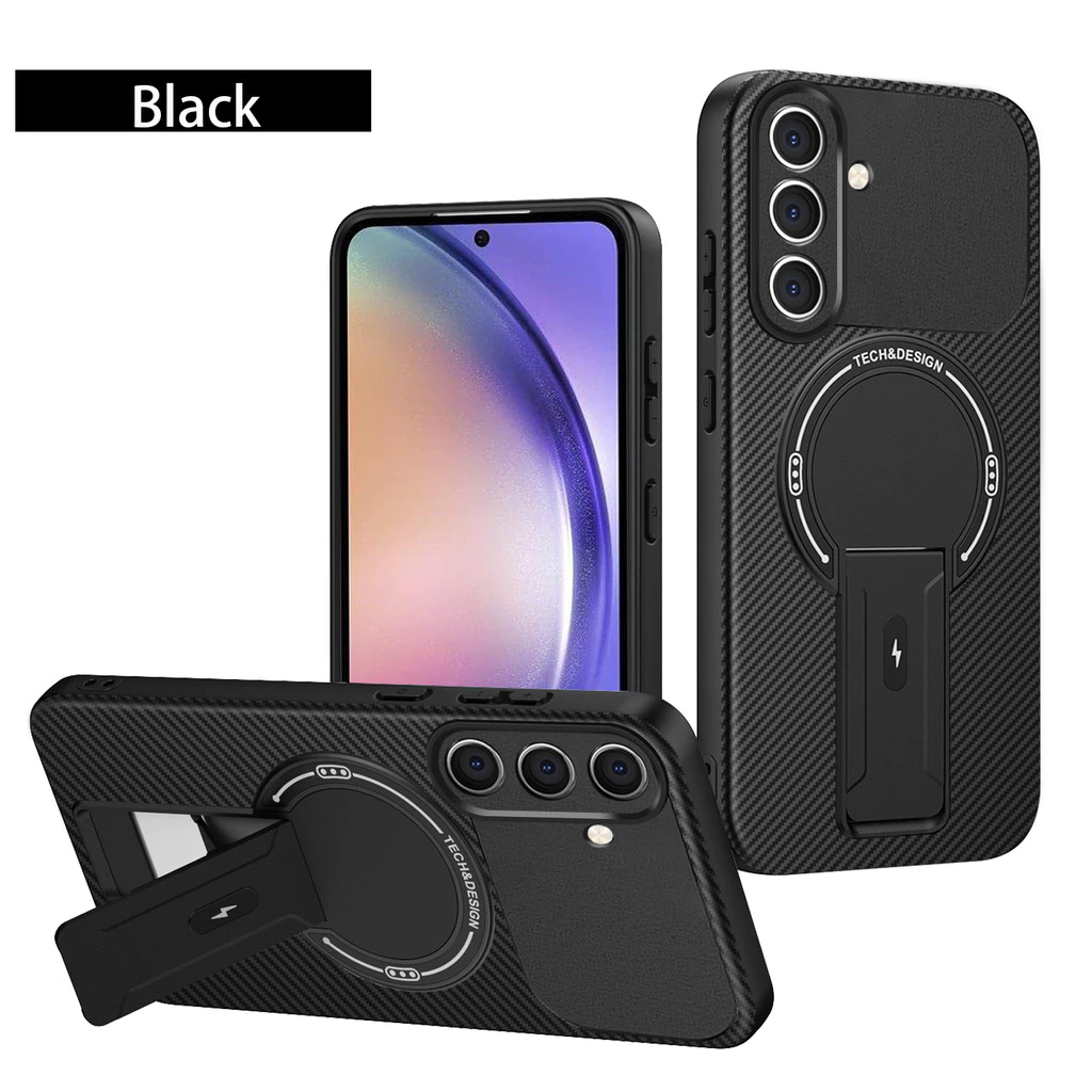 SAMSUNG สําหรับSamsung A57 กรณีGalaxy A37 เคสโทรศัพท์Galaxy A54 A52 A52S M36 A56 A17 คาร์บอนไฟเบอร์Stentเคสโทรศัพท์
