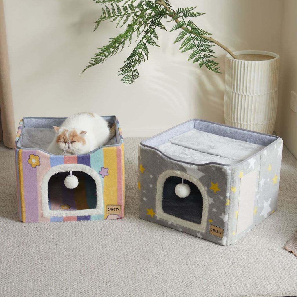 Cat House Cat House Heated Full Closure Large Detachable Foldable Cat House