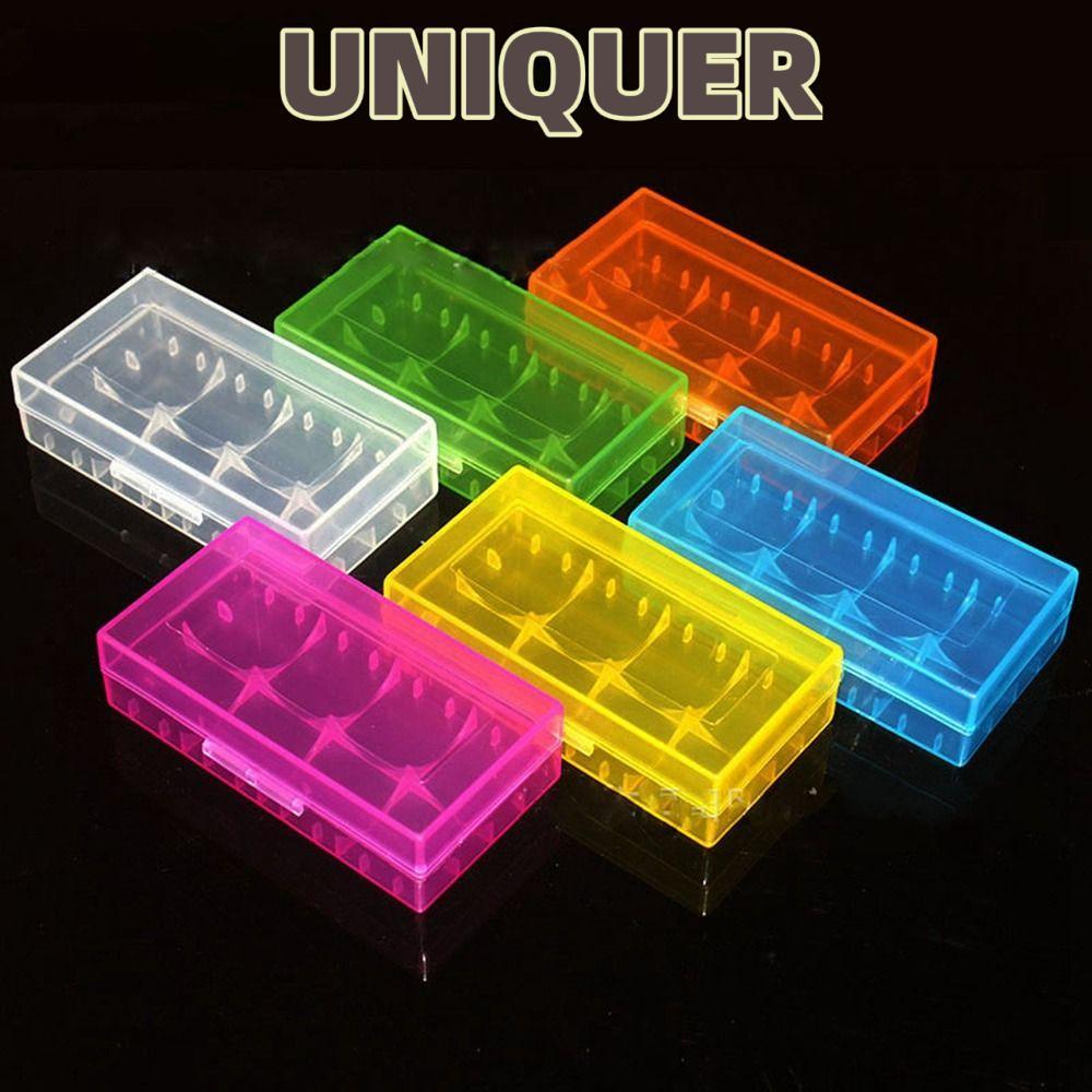 LAKAMLK Battery , กล่องแบตเตอรี่ 18650 พลาสติกกันลื่น, แบบพกพา Coloful 4 AA AA Battery Holder Storag