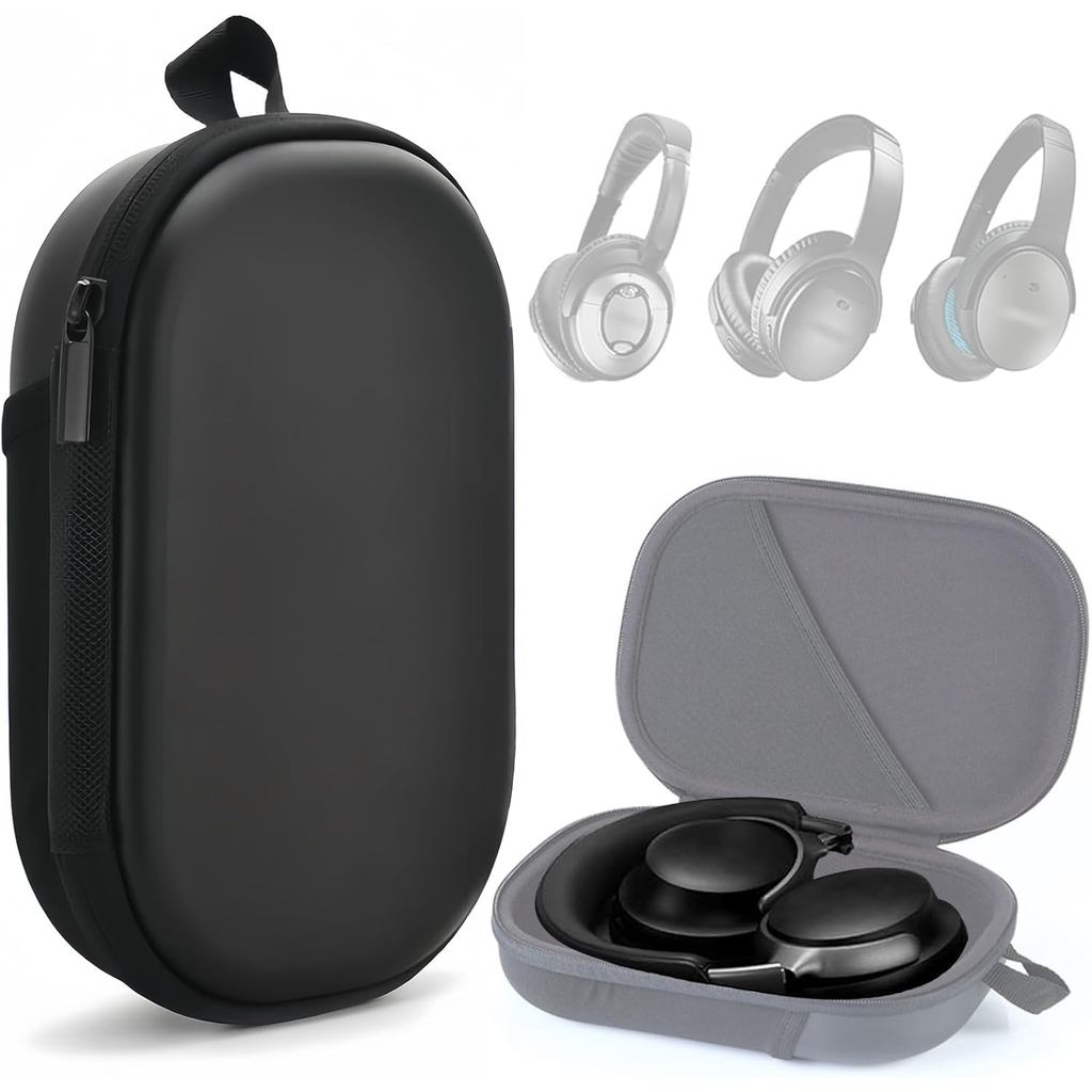 หูฟังสําหรับ Bose QC45/QC35/QC25/QC15/Ultra ชุดหูฟังสําหรับเล่นเกม, QC25, PU Hard Shell กระเป๋าเดินท