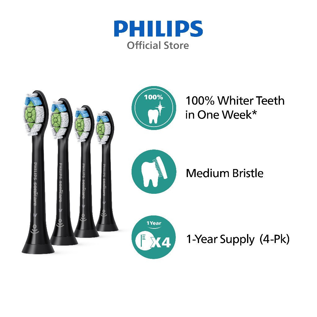 PHILIPS หัวแปรง Sonicare W2 Optimal White 4 Pack - HX6064/91