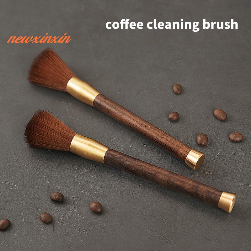 [NT-t] แปรงทําความสะอาดเครื่องบดกาแฟด้ามไม้เครื่องชงกาแฟแปรงทําความสะอาดเครื่องมือสําหรับ Barista Ho