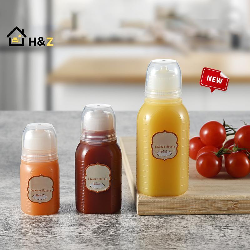 Kaleidoscope 30/60/100ml มินิบีบขวดซอสมะเขือเทศเครื่องปรุงรสซอสขวดน้ําผึ้งมัสตาร์ดสลัด Dressing ซอส 