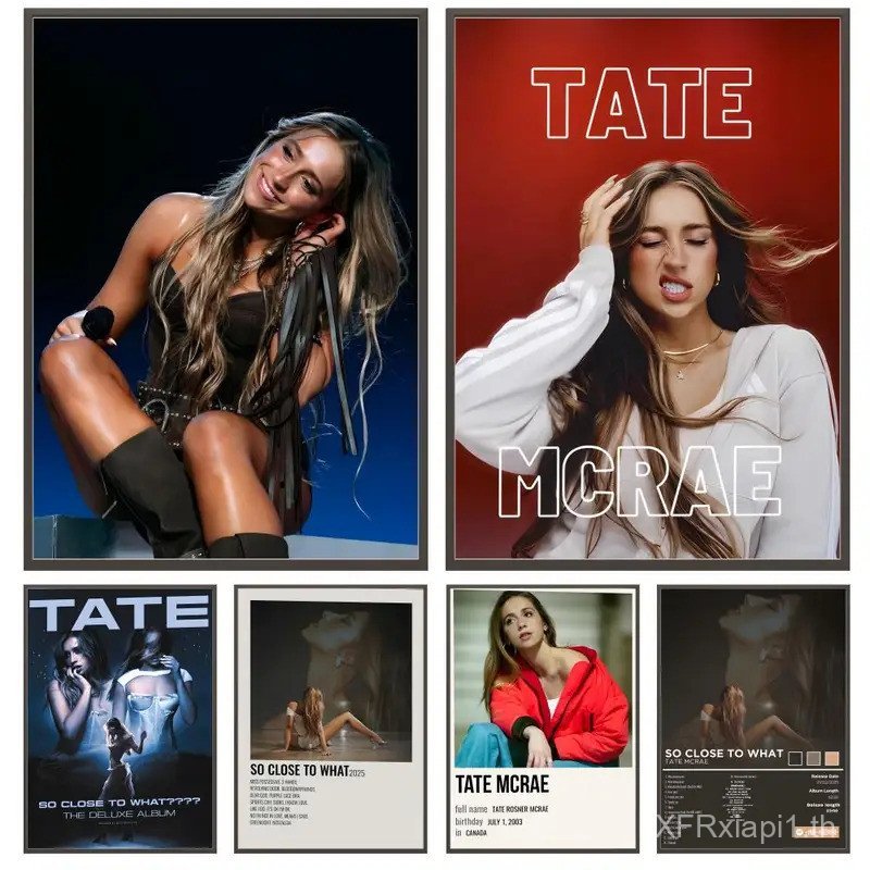 COD นักร้อง t-Tate McRae โปสเตอร์อเนกประสงค์ HD กันน้ํา Wall Art Self-Adhesive Decor สําหรับพื้นที่ใ