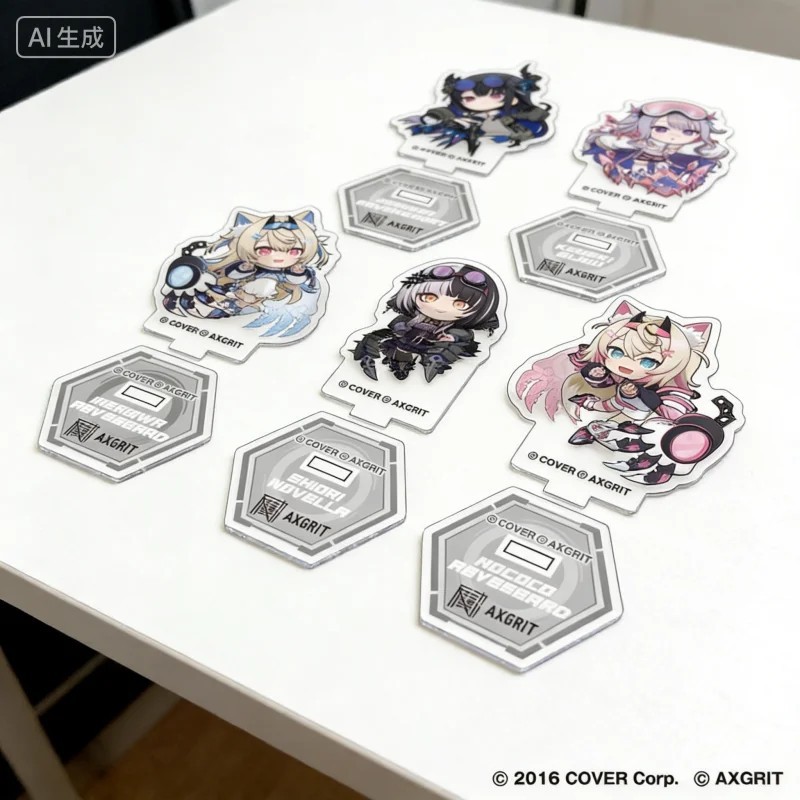Standee อะนิเมะ Hololive Advent Vtuber Mica พวงกุญแจโต๊ะศึกษาตกแต่ง Shiori Bijou Nerissa Fuwawa Moco