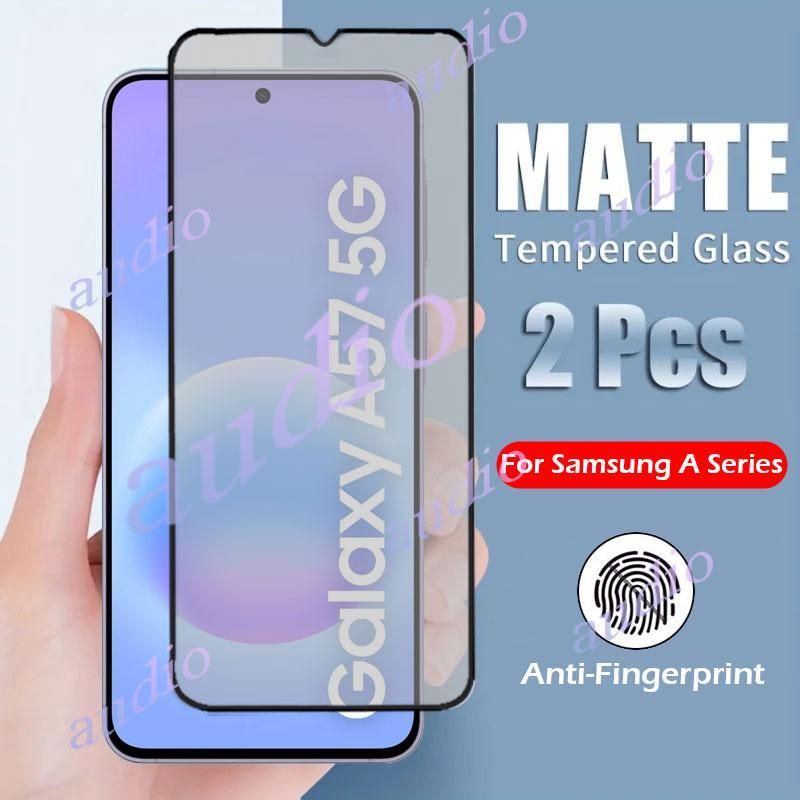 Samsung A57 5Gคลุมทั้งหมดMatteกระจกนิรภัยสําหรับSamsung Galaxy A57 A37 A27 A17 A07 5G 4G Anti-Finger
