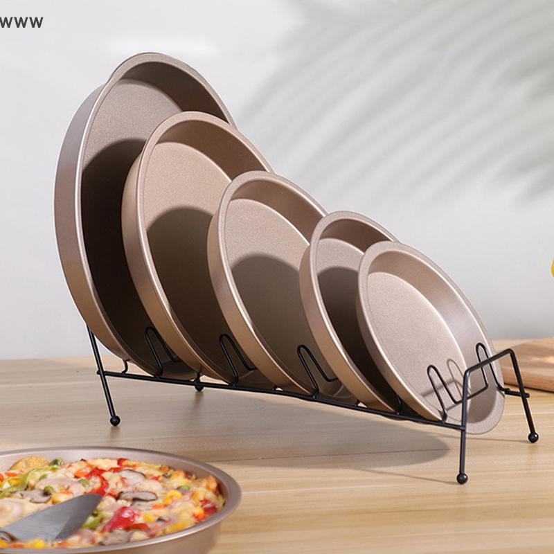 แม่พิมพ์อบไม่ติดกะทะกลม OOO 10/9/8/7/6นิ้วอุปกรณ์อบเค้กพิซซ่าถาดอบอุปกรณ์ครัว uuu