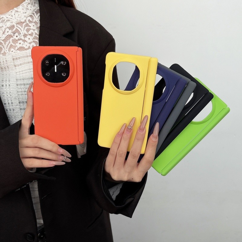 Hard Matte Double Axis Case สําหรับ Vivo X พับ 5 X พับ 3 Pro พับ Anti Slip สีลูกกวาดป้องกันโทรศัพท์ฝ