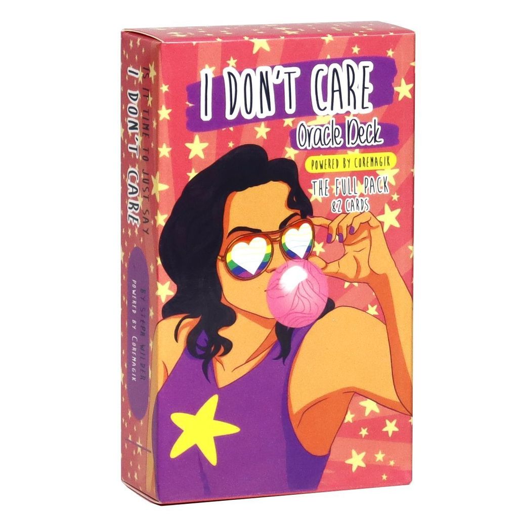 [คลังสินค้าพร้อม] 10.3 * 6 ซม. I DONT CARE Oracle Card เกมกระดานภาษาอังกฤษการ์ดเกม I DOLT CARE Party