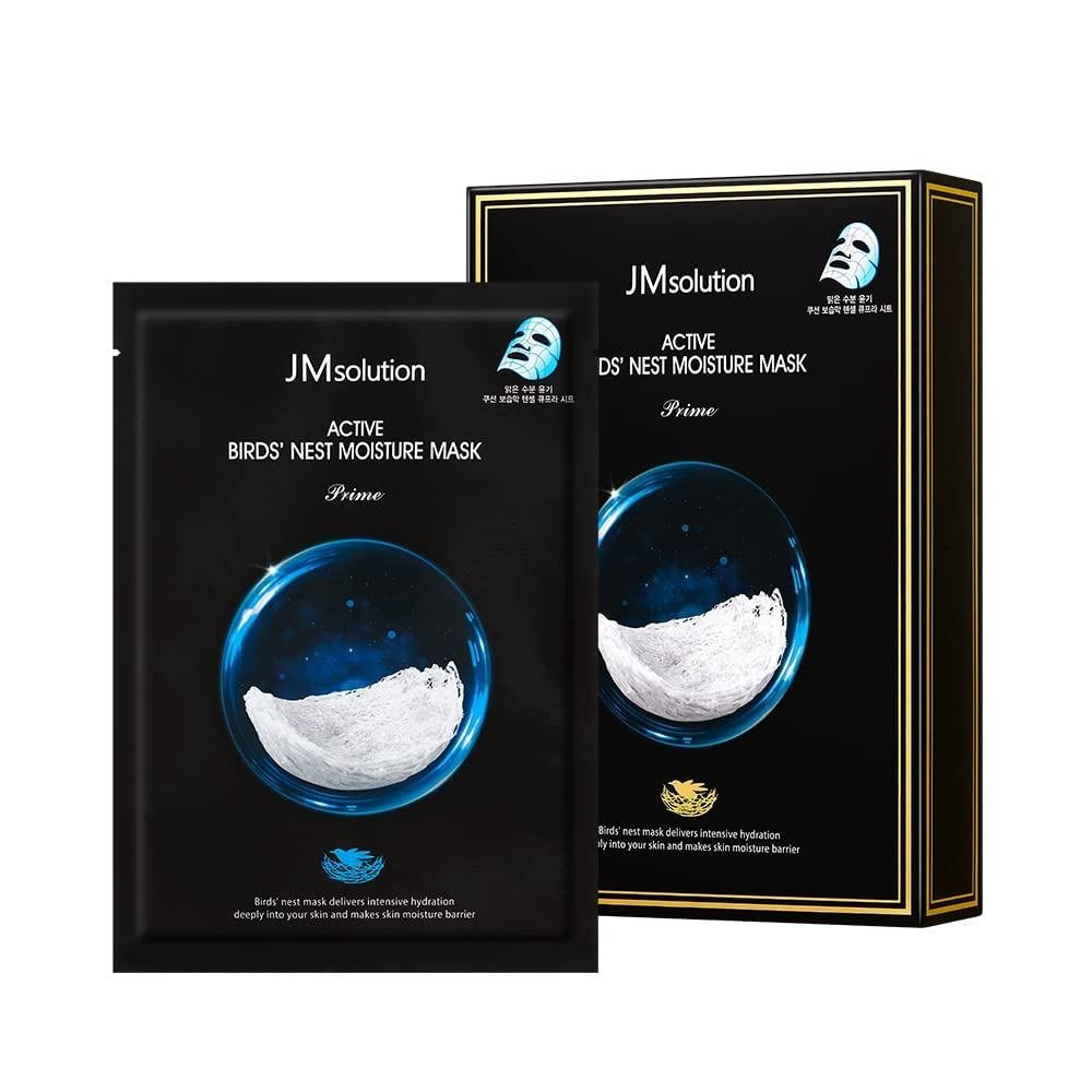 JMsolution ACTIVE BIRDS NEST MOISTURE MASK (แพ็ค 10 ชิ้น)