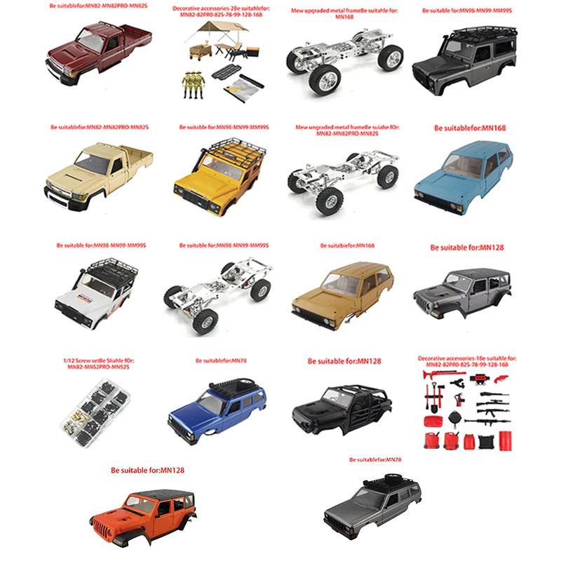 MN MN128 MN82PRO 82S MN78 MN99-99S MN168 เปลือกเดิมพร้อมสติกเกอร์เปลือกรถตกแต่งกรอบโลหะอัพเกรดใหม่ B