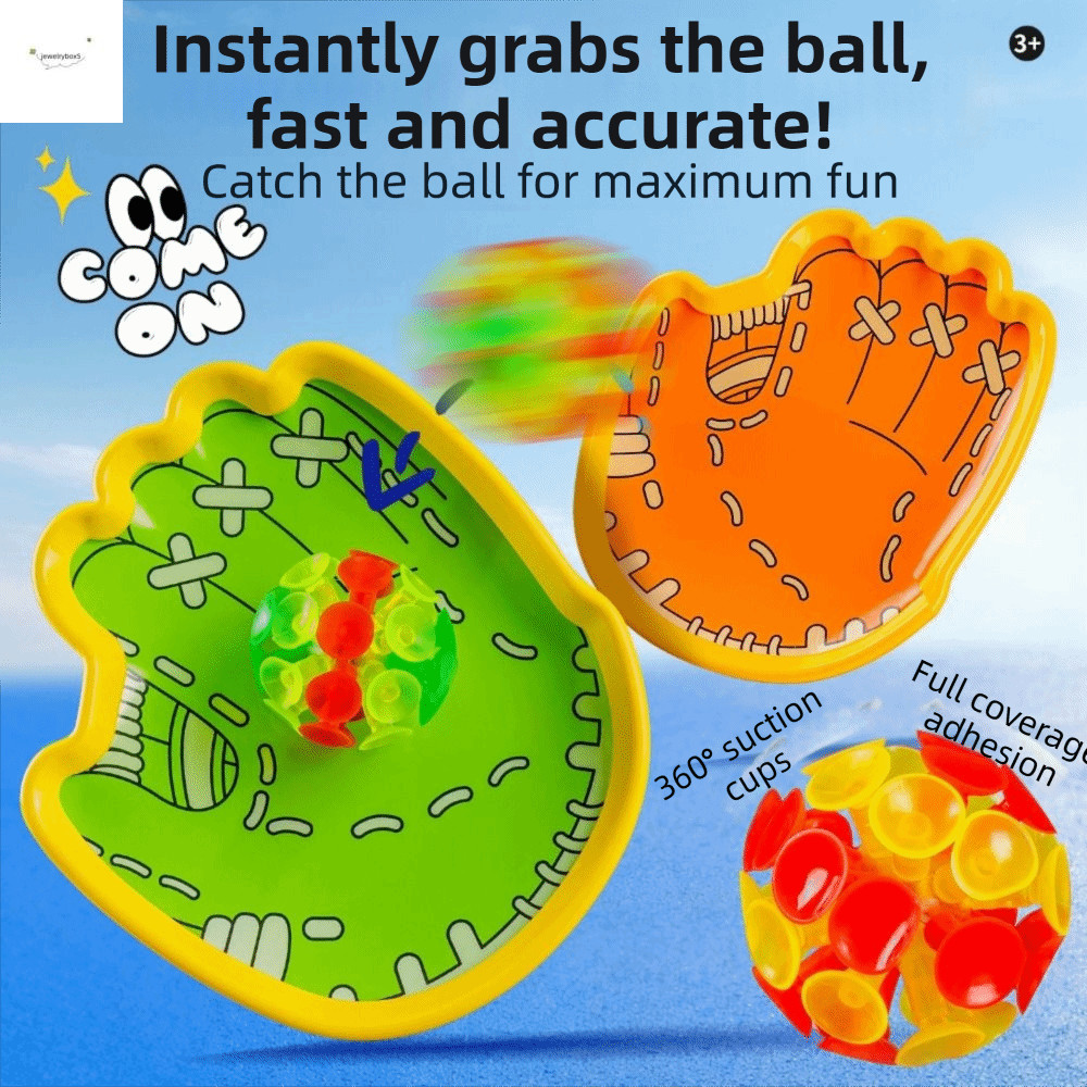JEWELRYBOX5 Toss Catch Game Set, Catch Ball Light-Up Ball Light-Up ดูดถ้วยบอล, Interactive Toy Gamep
