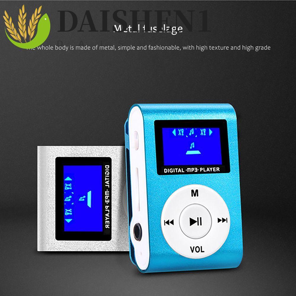 DAISHEN1 Mini MP3 Player แบตเตอรี่ลิเธียมหน้าจอ LCD ของขวัญที่ดีที่สุดรองรับ 32GB TF Card เครื่องเล่