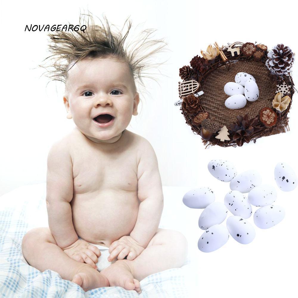NOVAGEAR6Q Dove Eggs จําลองประดิษฐ์ตกแต่งบ้านเด็กโปรดปรานของเล่นฟอง