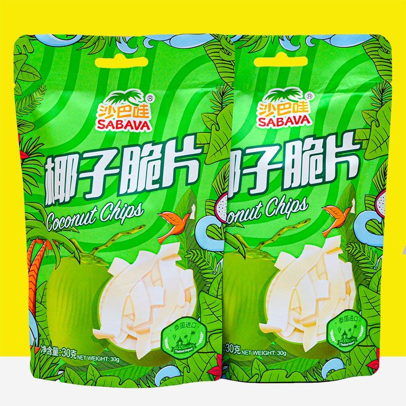 T Thailand Sabawa Coconut Chips Crispy Coconut Jerky Coconut Crispy Dry Influencer นําเข้า Casual Sn