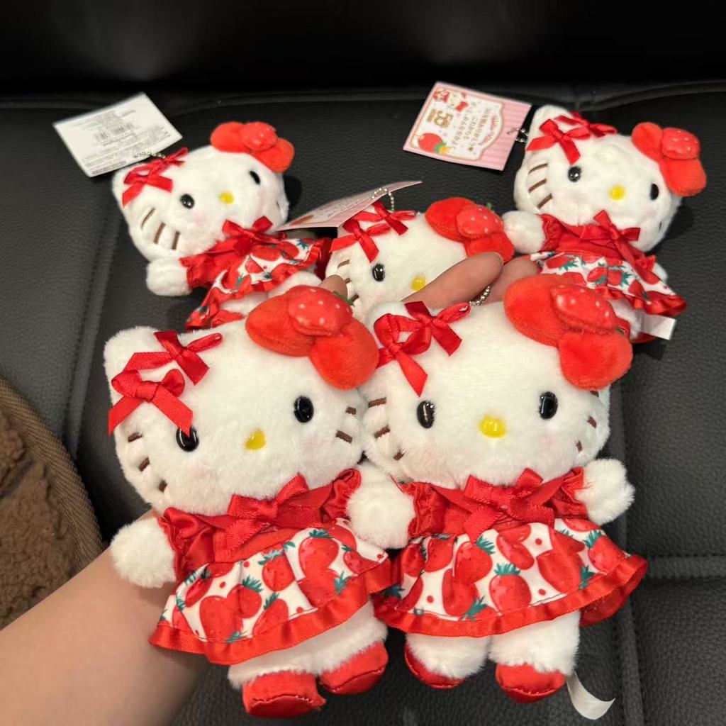 50th Anniversary Strawberry News Limited hellokitty Bag Pendant Plush Doll kt Key Bag Pendant zy3.29