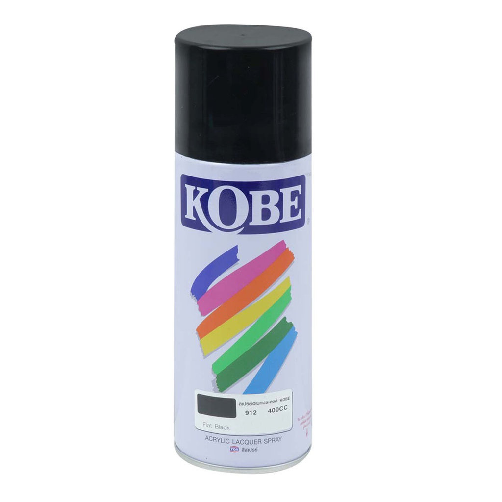 KOBE สีสเปรย์ 400 ซีซี รุ่น 912 สีดำด้าน |CAN|